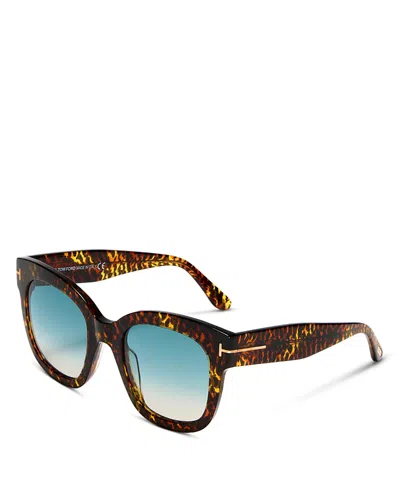 Tom Ford Beatrix Square Sunglasses, 52mm In Pink