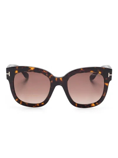 Tom Ford Beatrix Sunglasses In Brown
