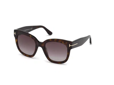 Tom Ford Beatrix-02 Bordeaux Gradient Cat Eye Ladies Sunglasses Ft0613 52t 52 In Black