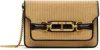 Tom Ford Beige & Black Raffia & Leather Small Shoulder Bag