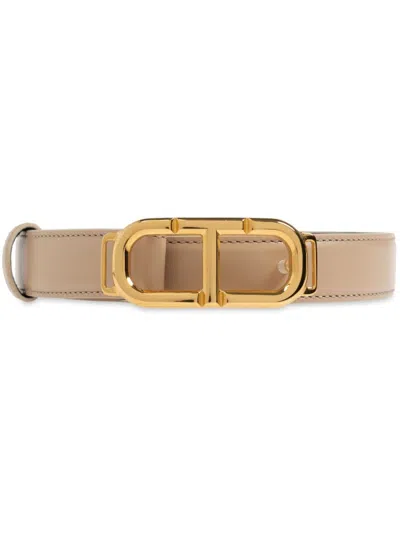 Tom Ford T-logo Buckle Belt In Neutrals