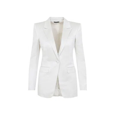 Tom Ford Beige Cotton Blazer In White