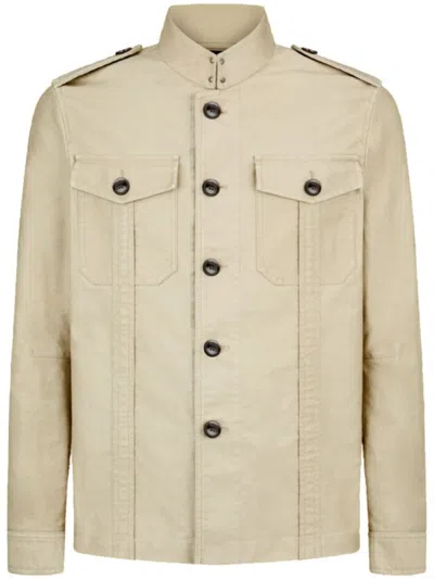 TOM FORD BEIGE COTTON OVERSHIRT