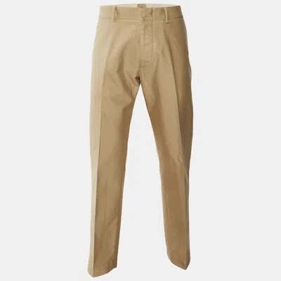 Pre-owned Tom Ford Beige Cotton Trousers Xxl In Sand