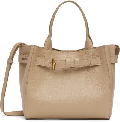 Tom Ford Beige Grain Leather Audrey Small Bag In Sand