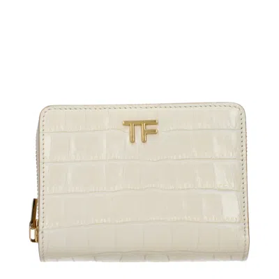 Tom Ford Beige Leather Wallet