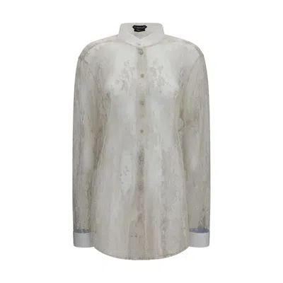 Tom Ford Beige Polyamide Blouse In White