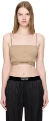 Tom Ford Beige Signature Camisole In Brown
