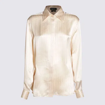 Tom Ford Beige Silk Shirt In Light Peach