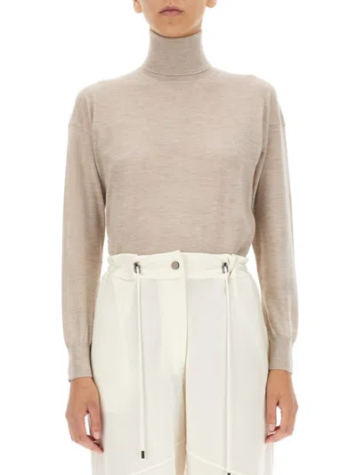 Tom Ford Beige Solid Turtle Neck Sweater