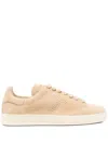 Tom Ford Perforated Suede Lace-up Sneaker With Round Toe