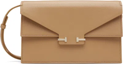 Tom Ford Beige Supple Grain Leather Aube Mini Bag In Brown