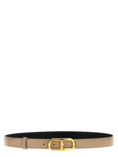 TOM FORD BEIGE T BUCKLE BELT