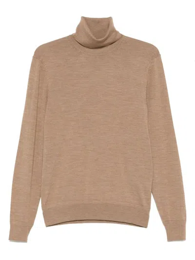 Tom Ford Beige Wool Turtleneck Sweater