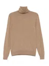 Tom Ford Beige Wool Turtleneck Sweater In Multi