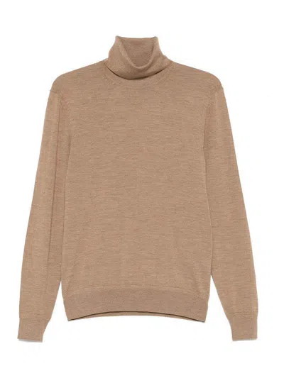 Tom Ford Beige Wool Turtleneck Sweater