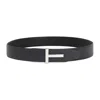 Tom Ford Reversible Calf Leather Belt In Black
