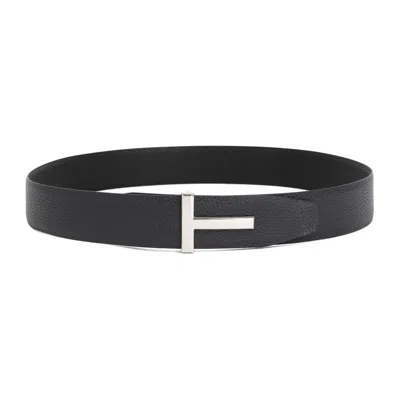 Tom Ford Men Logo Reversible Belt In Multicolor