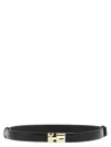 Tom Ford Croc Embossed T Shape Adjustable Belt In Black