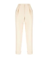 Tom Ford Tailored Double Pleat Pant In White