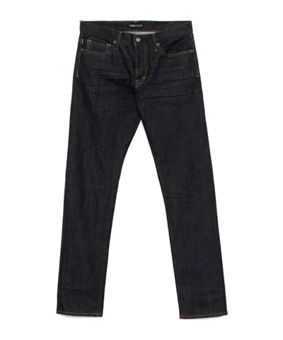 Tom Ford Belt-loop Jeans In Blue