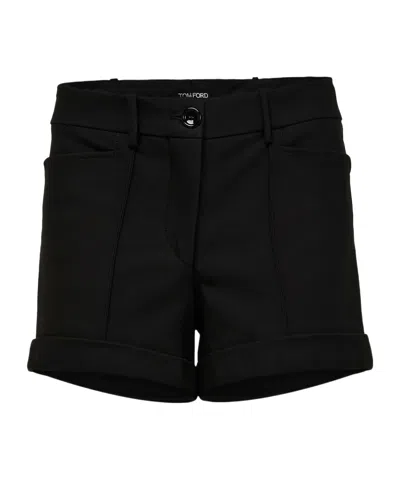 Tom Ford Belt Loop Shorts In Black