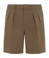 Tom Ford Tailored Shorts With Back Slit Pockets In Brown