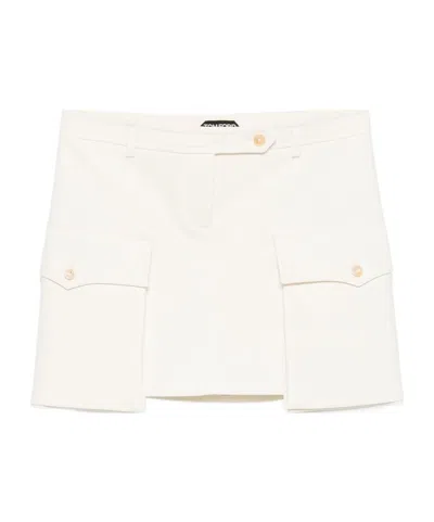 Tom Ford Belt-loop Skirt In White