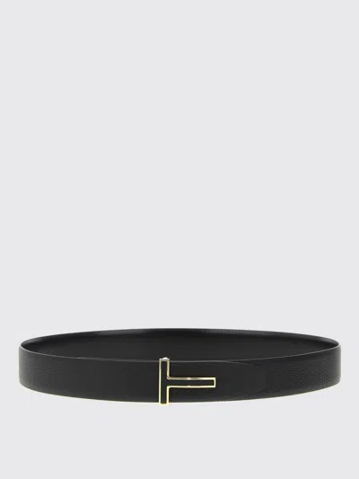 Tom Ford Logo Buckle Reversible Belt Belts Black