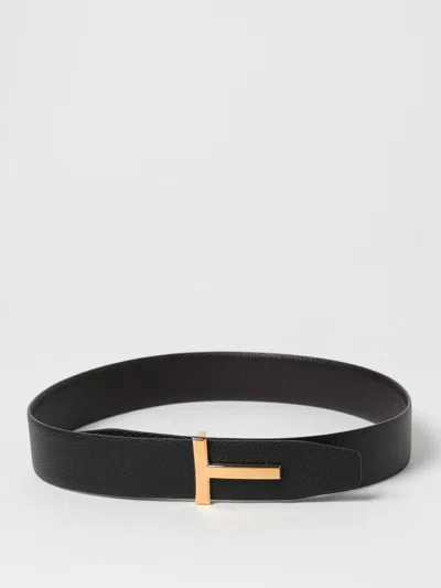 Tom Ford Leather Belt In Black