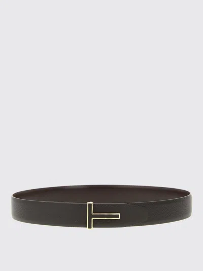 Tom Ford Brown Logo Reversible Belt