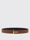 Tom Ford Logo Buckle Reversible Belt Belts Multicolor In Brown