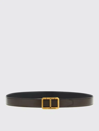 Tom Ford Reversible Belt Antique Buckle Belts Multicolor In Burgundy