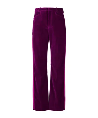 Tom Ford Belt Ring Trousers In Purple