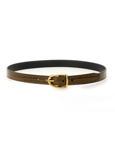Tom Ford Men Belt With Buckle In Brown