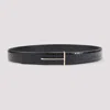 Tom Ford T-buckle Reversible Belt In Croc-embossed Leather