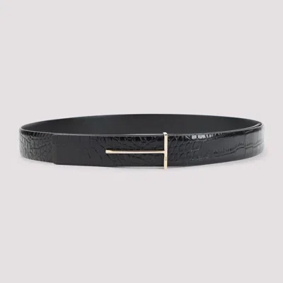 Tom Ford Belt With Buckle T In Black