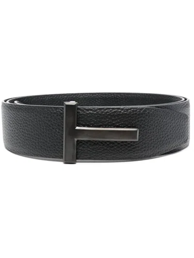 TOM FORD BELT WITH LOGO BUCKLE