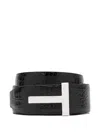 Tom Ford T Buckle Reversible Belt In Blue