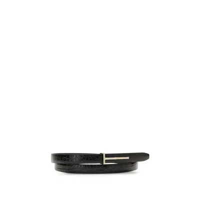 Tom Ford Belt With T In Black