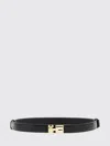 Tom Ford Croc Embossed T Shape Adjustable Belt In Black