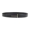 Tom Ford Smooth Finish Leather Belt Accessory In Black