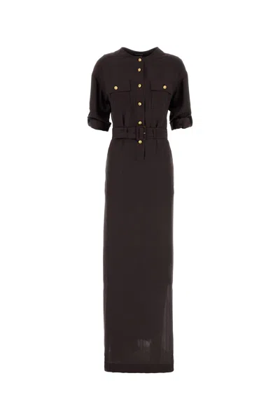 Tom Ford Belted Shirt Dress Dress In Brown