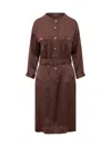 Tom Ford Belted Shirt Dress In Red