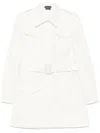 Tom Ford Belted Shirt Mini Dress In White