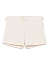 Tom Ford Belted-tabs Swim Shorts In 中性色