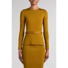 Tom Ford Belted Tech Viscose Blend Sweater In Brown