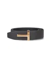 Tom Ford Logo Belt In Brown