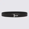 Tom Ford Reversible Calf Leather Belt With Buckle In Black