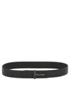 Tom Ford T Logo Buckle Belt In Grained Leather